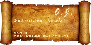 Oestreicher Január névjegykártya